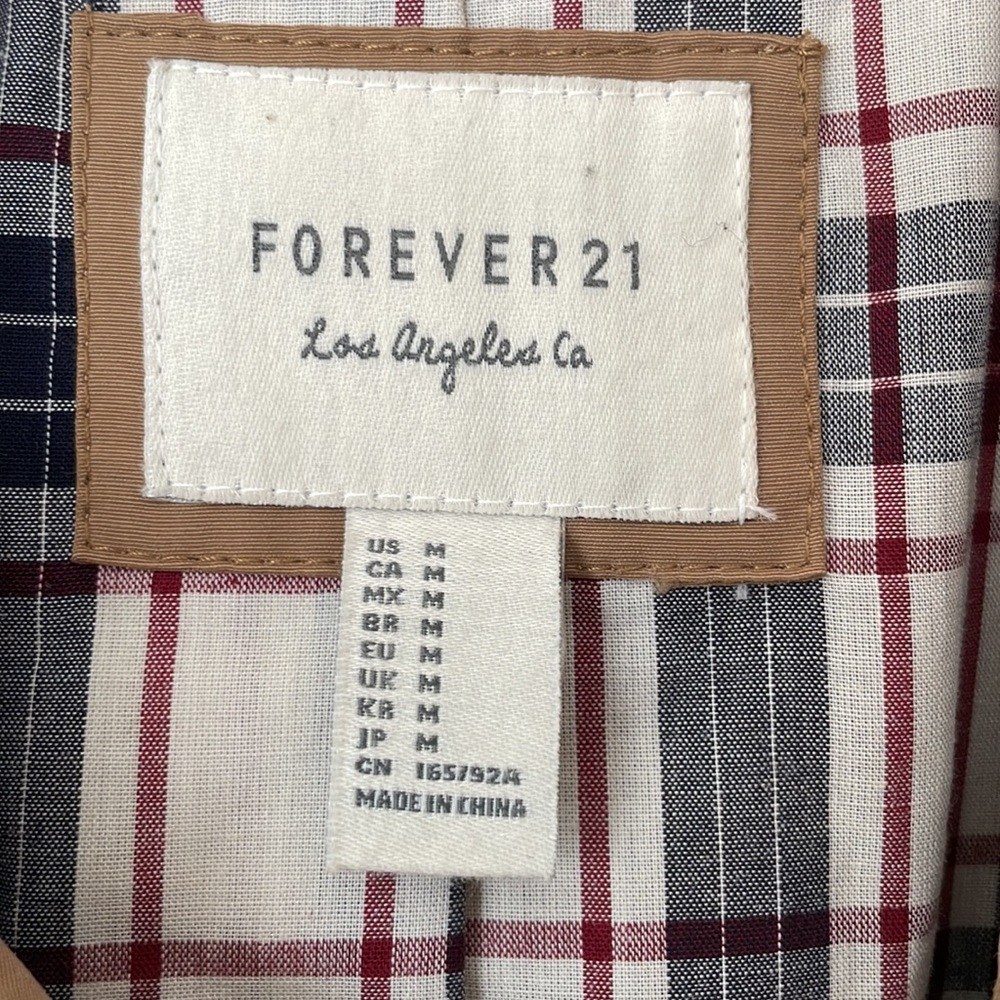 Forever 21 Tan Lightweight Double Breasted Coat - Picture 3 of 9